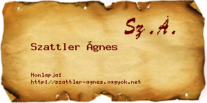 Szattler Ágnes névjegykártya